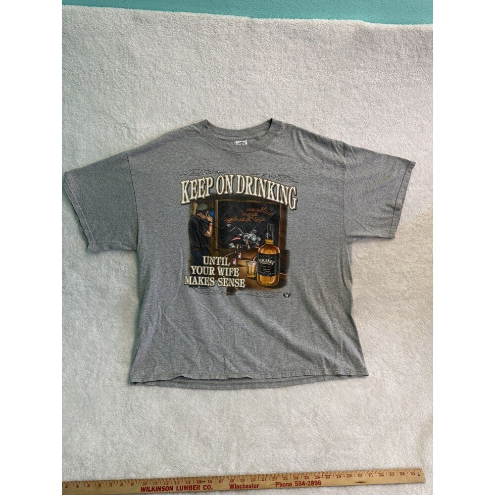 Delta Pro Weight “Keep On Drinking” T-Shirt Gray Size 2XL Funny Drinking